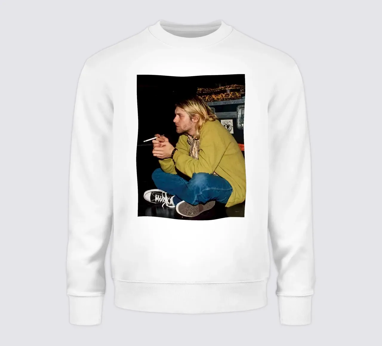 Kurt Cobain che fuma felpa da HUMMERSONIC