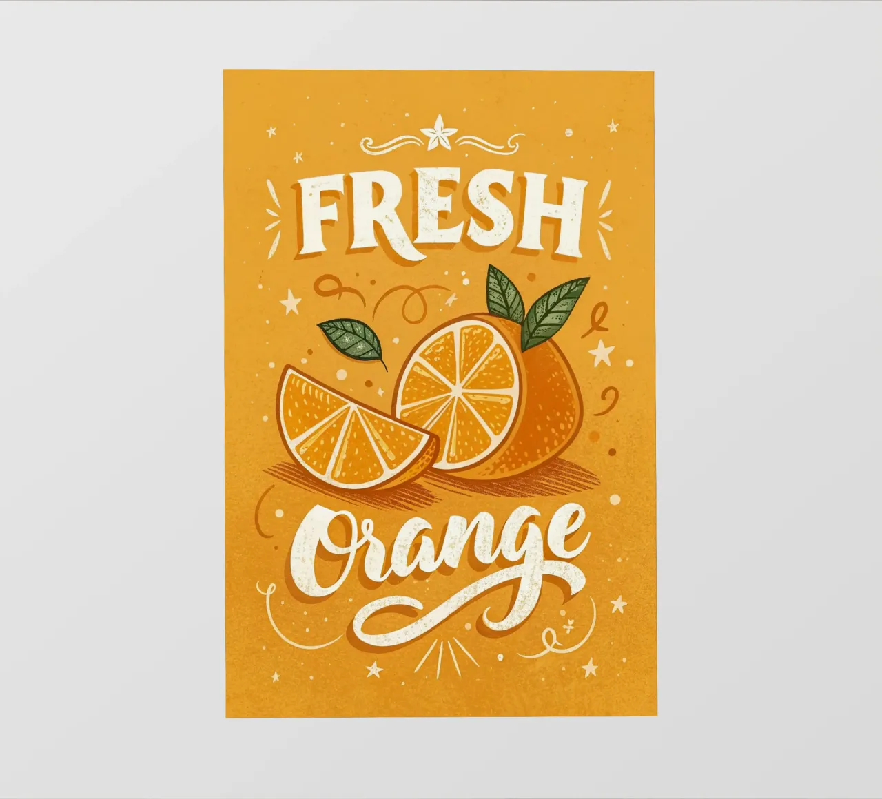 fresh orange exhibition poster photo wallpaper by 🎁 ARTVI-SHOP