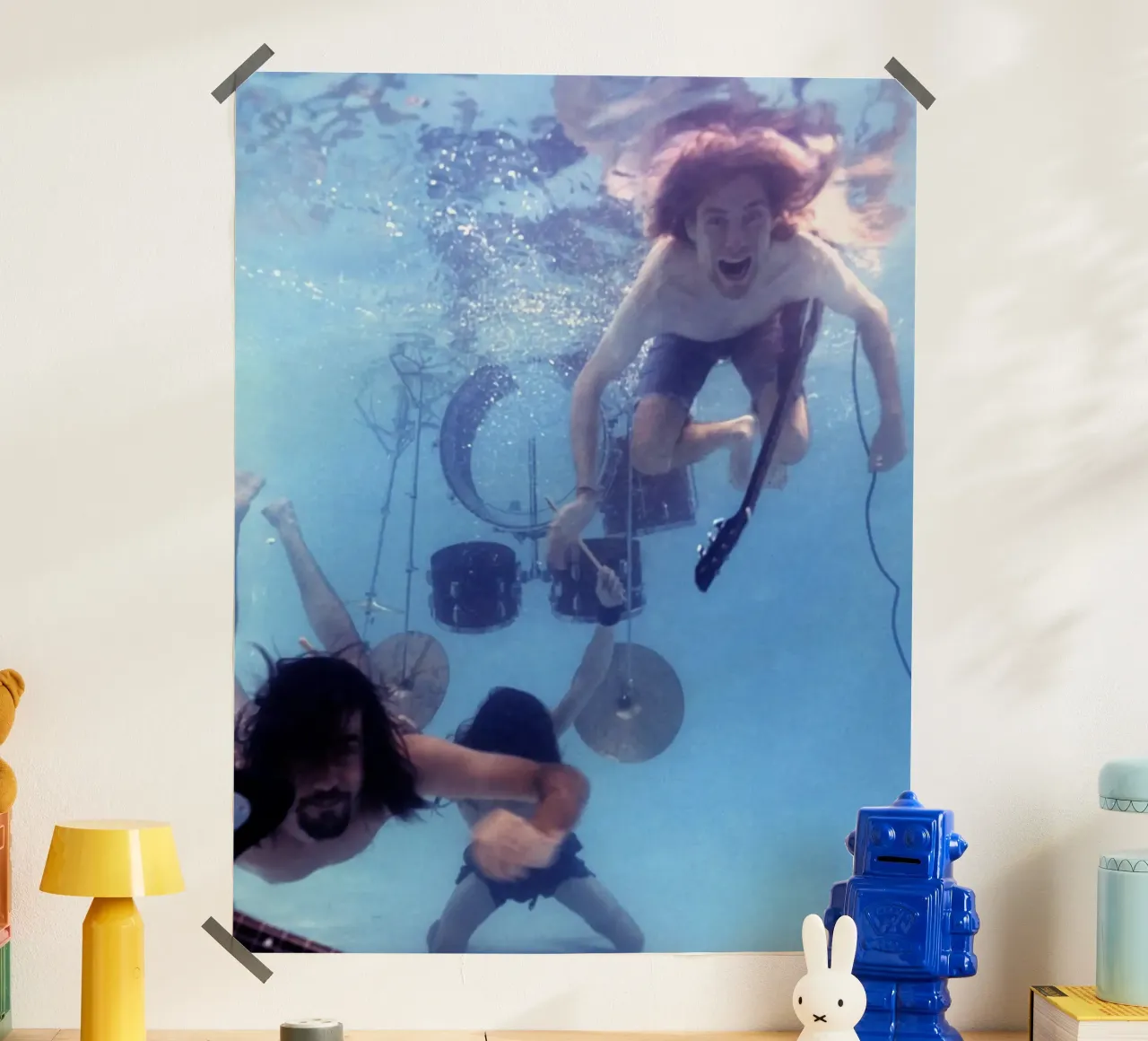 Nirvana sott'acqua poster con telaio in legno da HUMMERSONIC