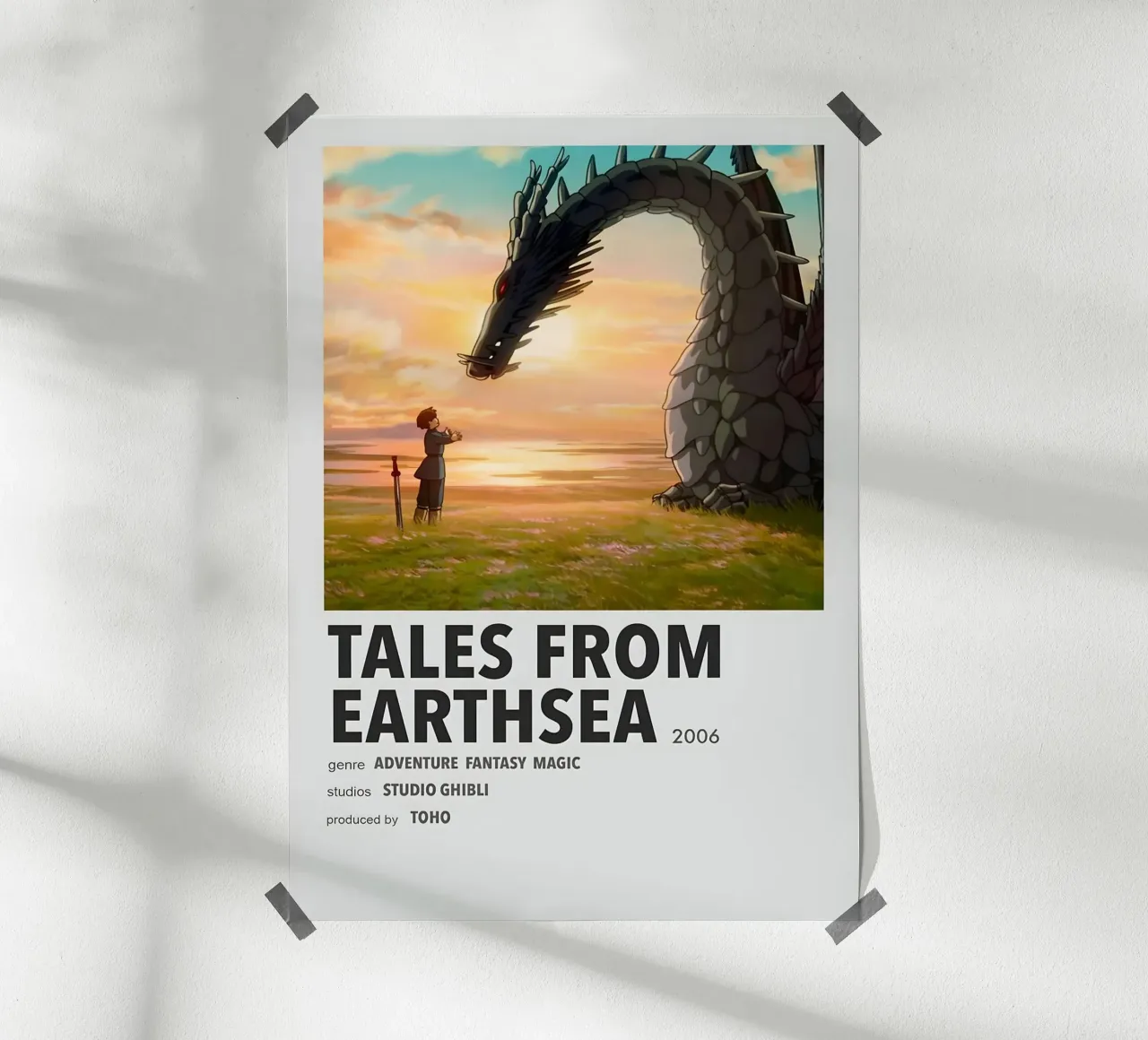 TALES FROM EARTHSEA 2006 poster con telaio in alluminio da Totoya