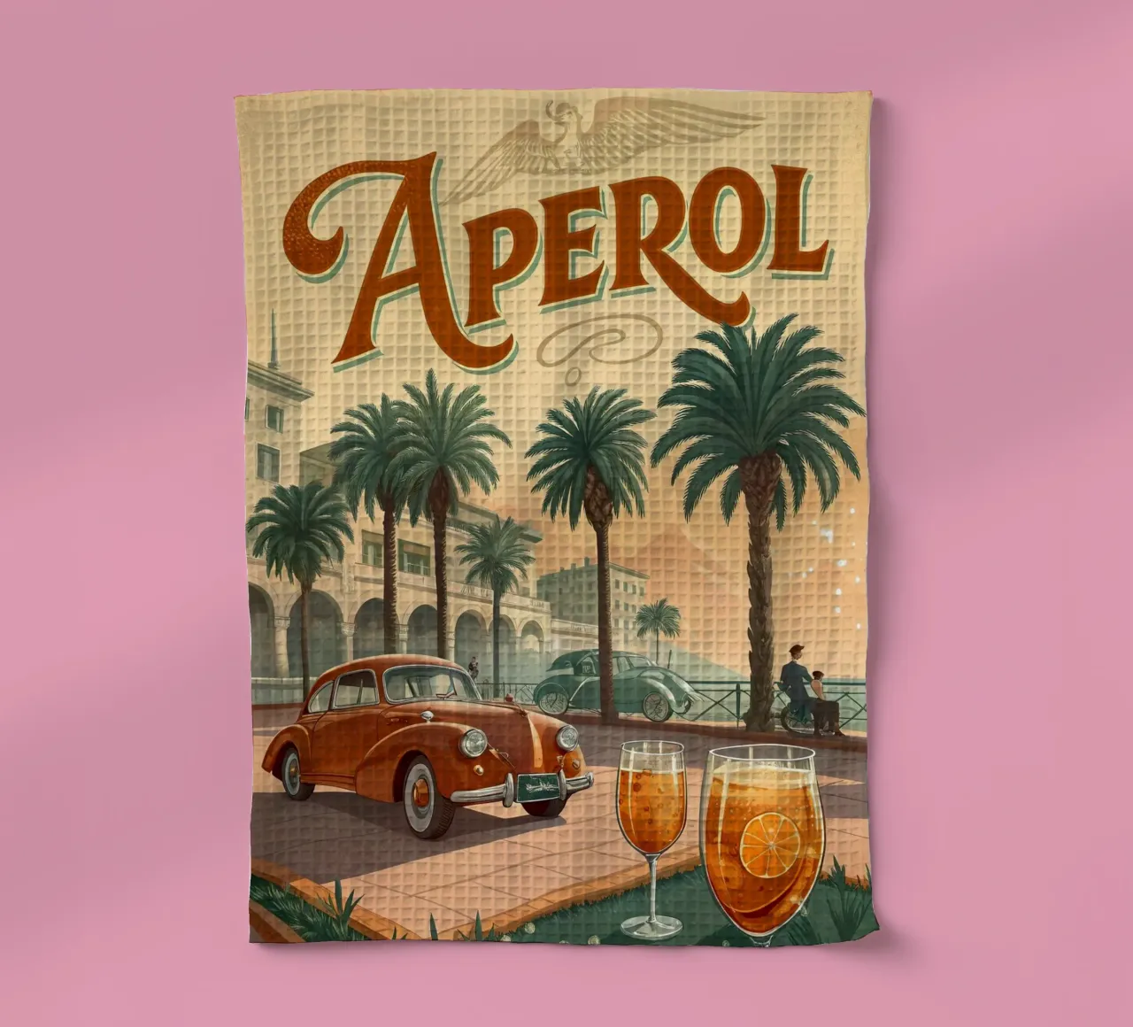 Aperol exhibition poster tea towel by 🎁 ARTVI-SHOP