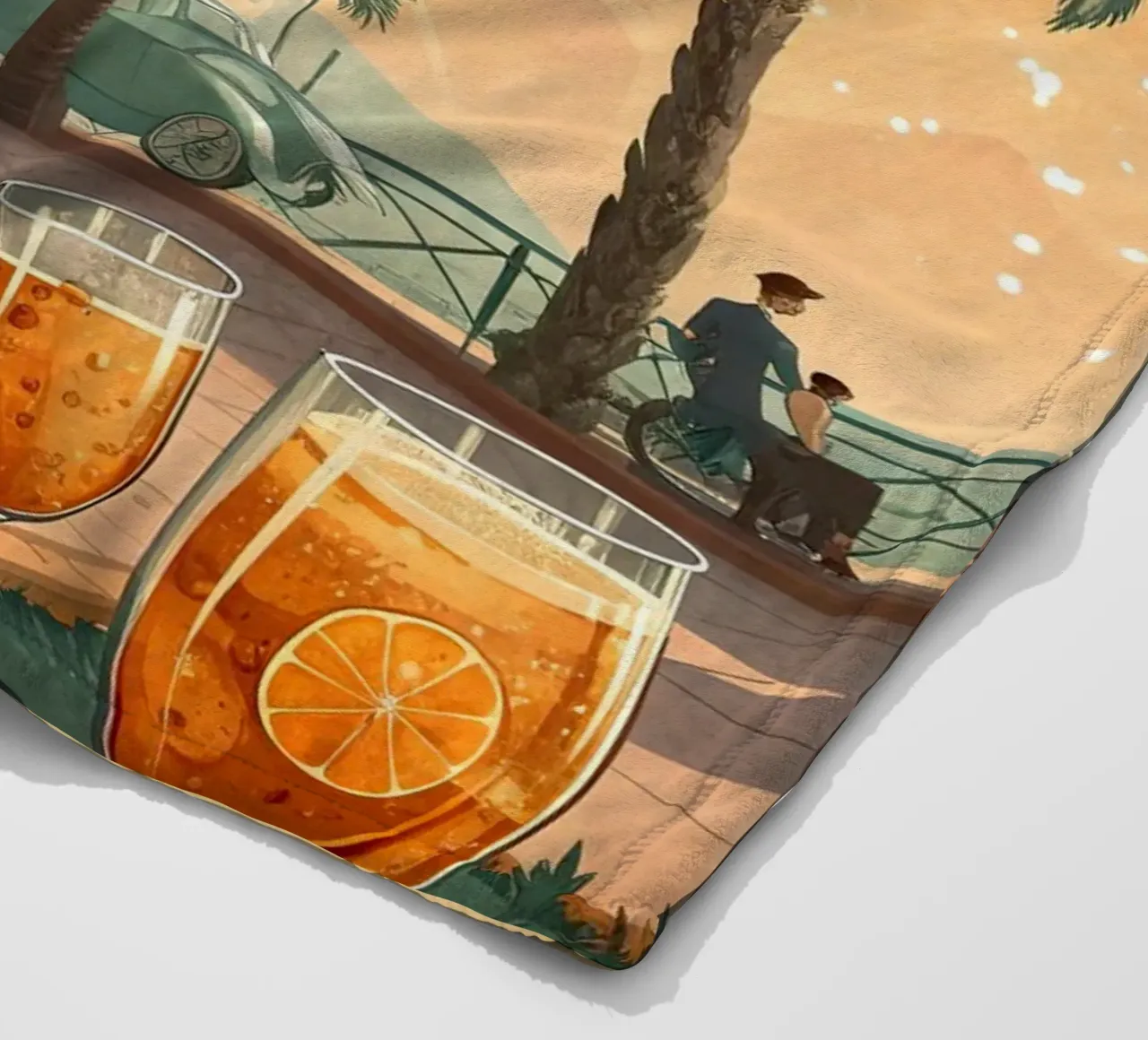 Aperol exhibition poster fleece blanket by 🎁 ARTVI-SHOP