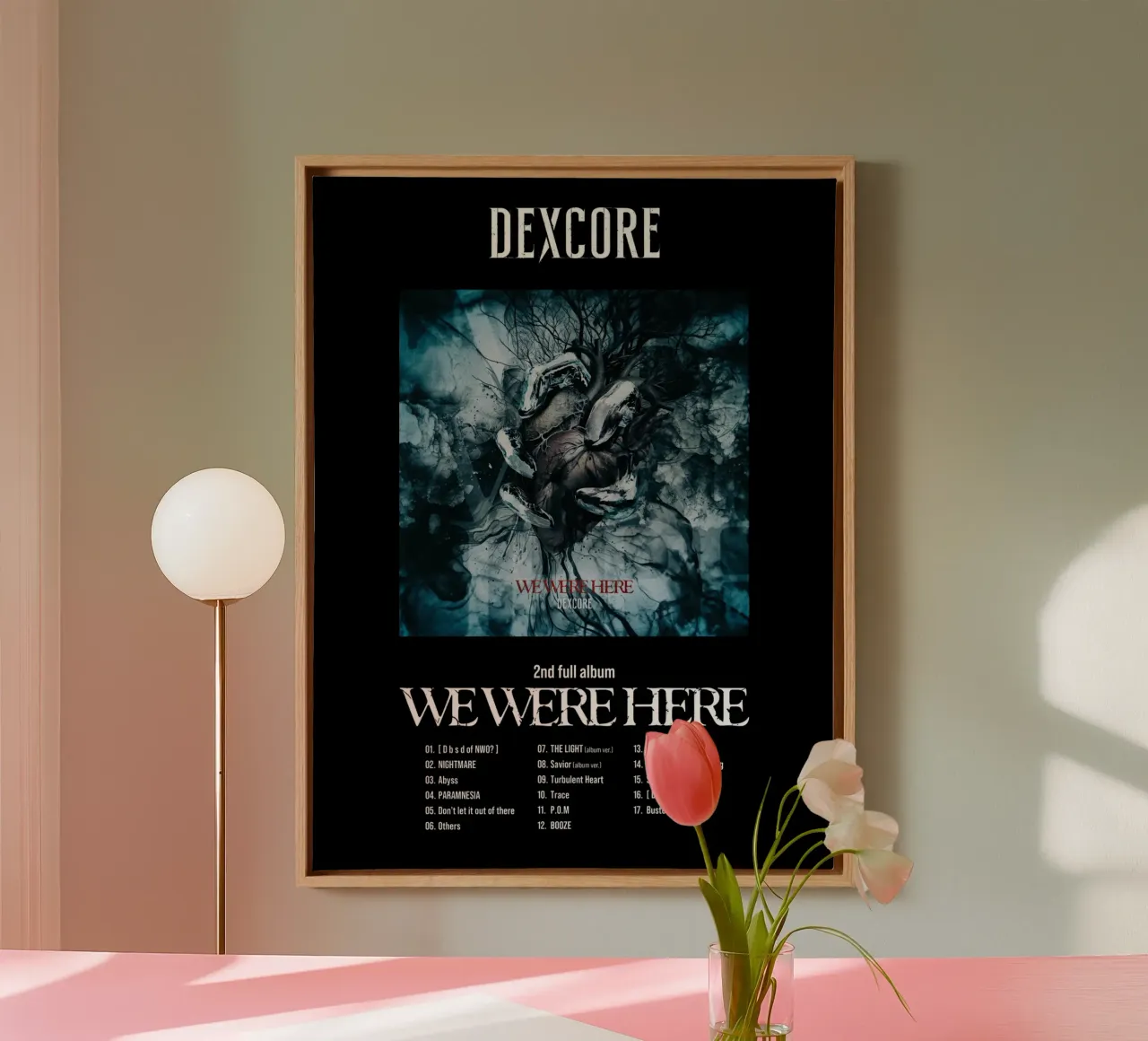 DEXCORE ERAVAMO QUI tela con Cornice a cassetta da Band Merch
