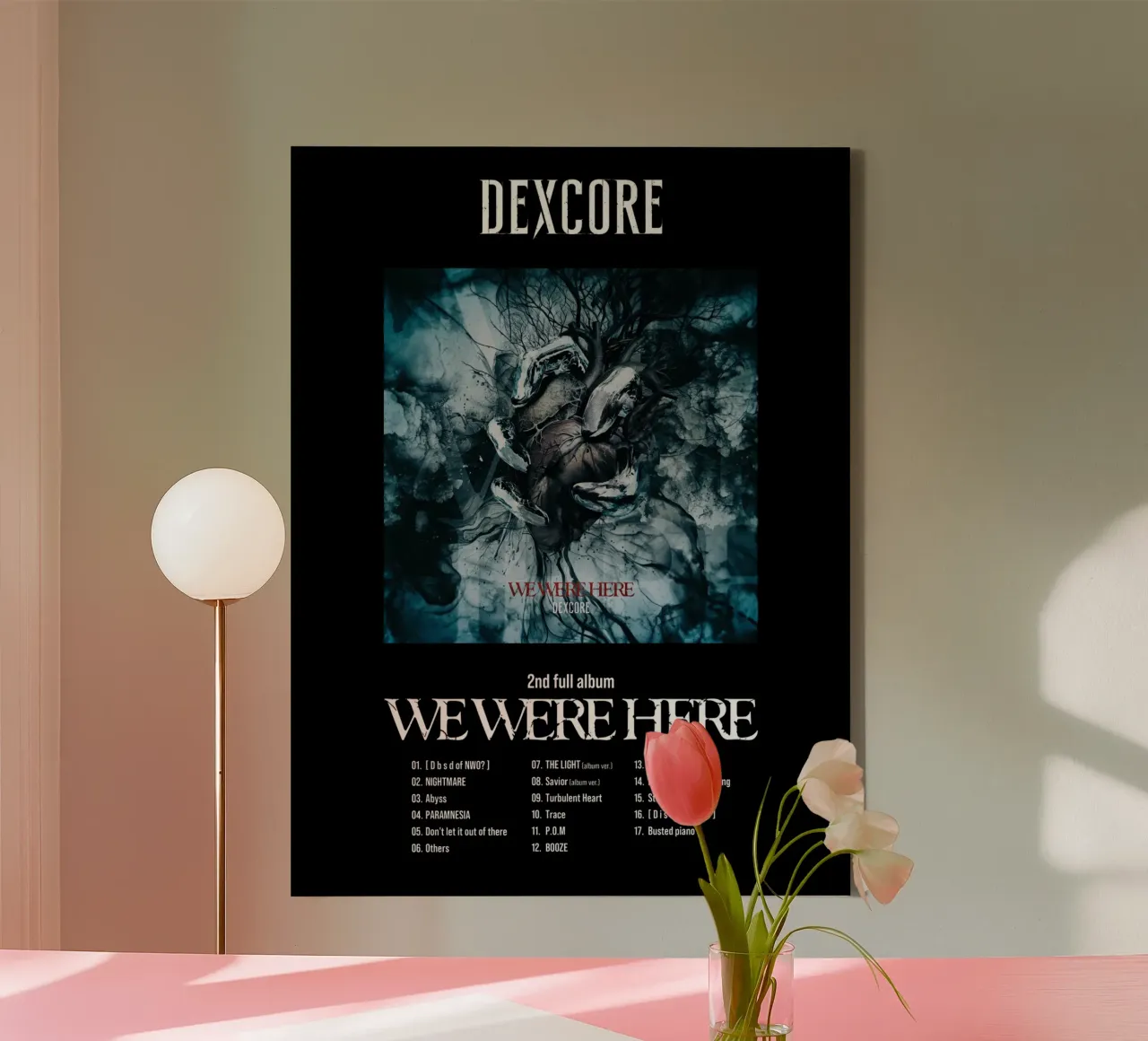 DEXCORE ERAVAMO QUI tela con Cornice a cassetta da Band Merch