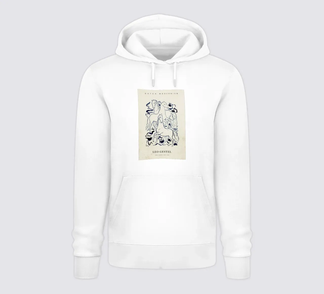 Gestel - Three Horses felpa con cappuccio da Vintage by JUNIQE