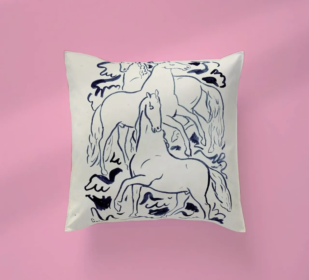 Gestel - Three Horses cuscino da Vintage by JUNIQE