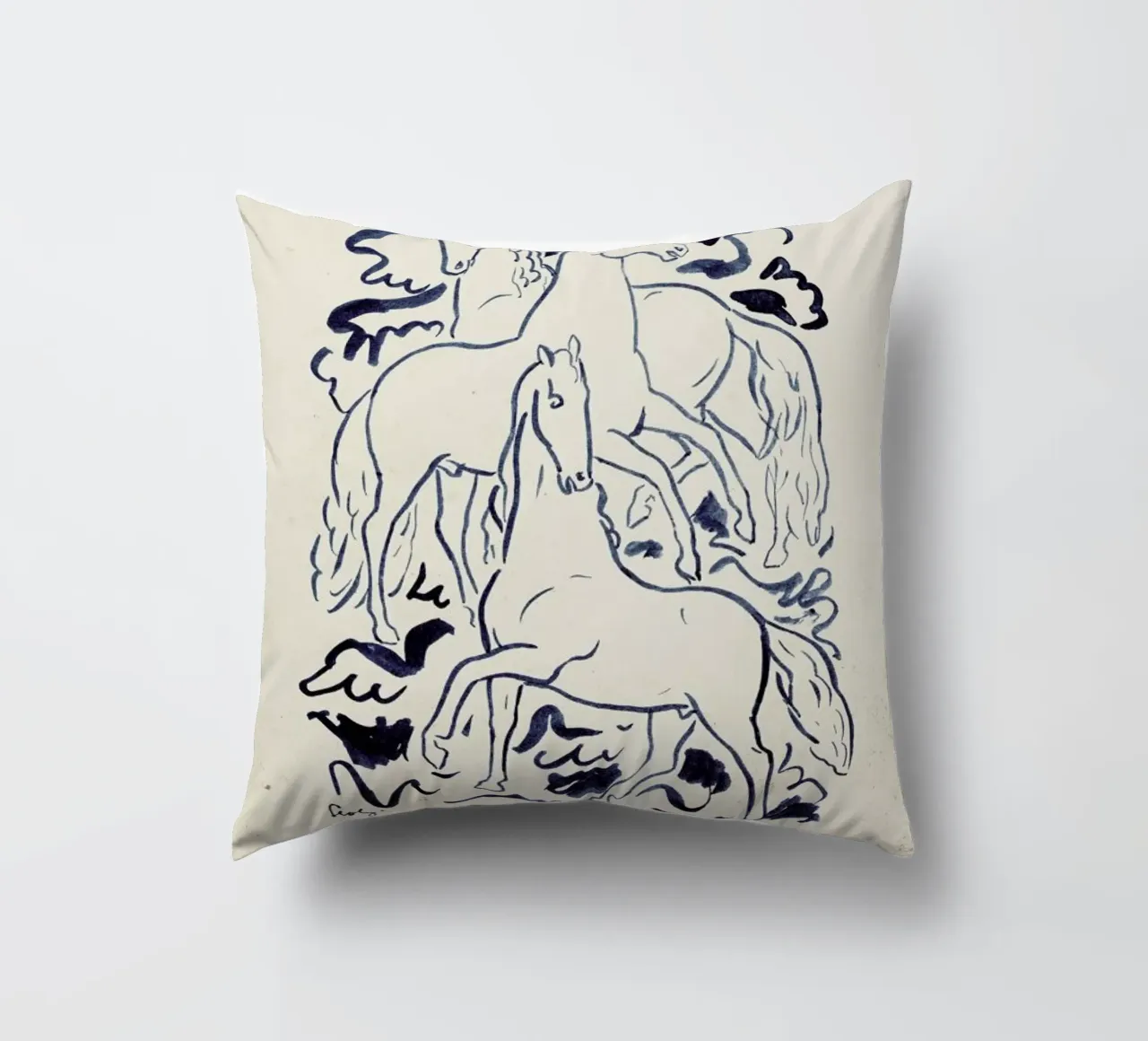 Gestel - Three Horses cuscino da Vintage by JUNIQE
