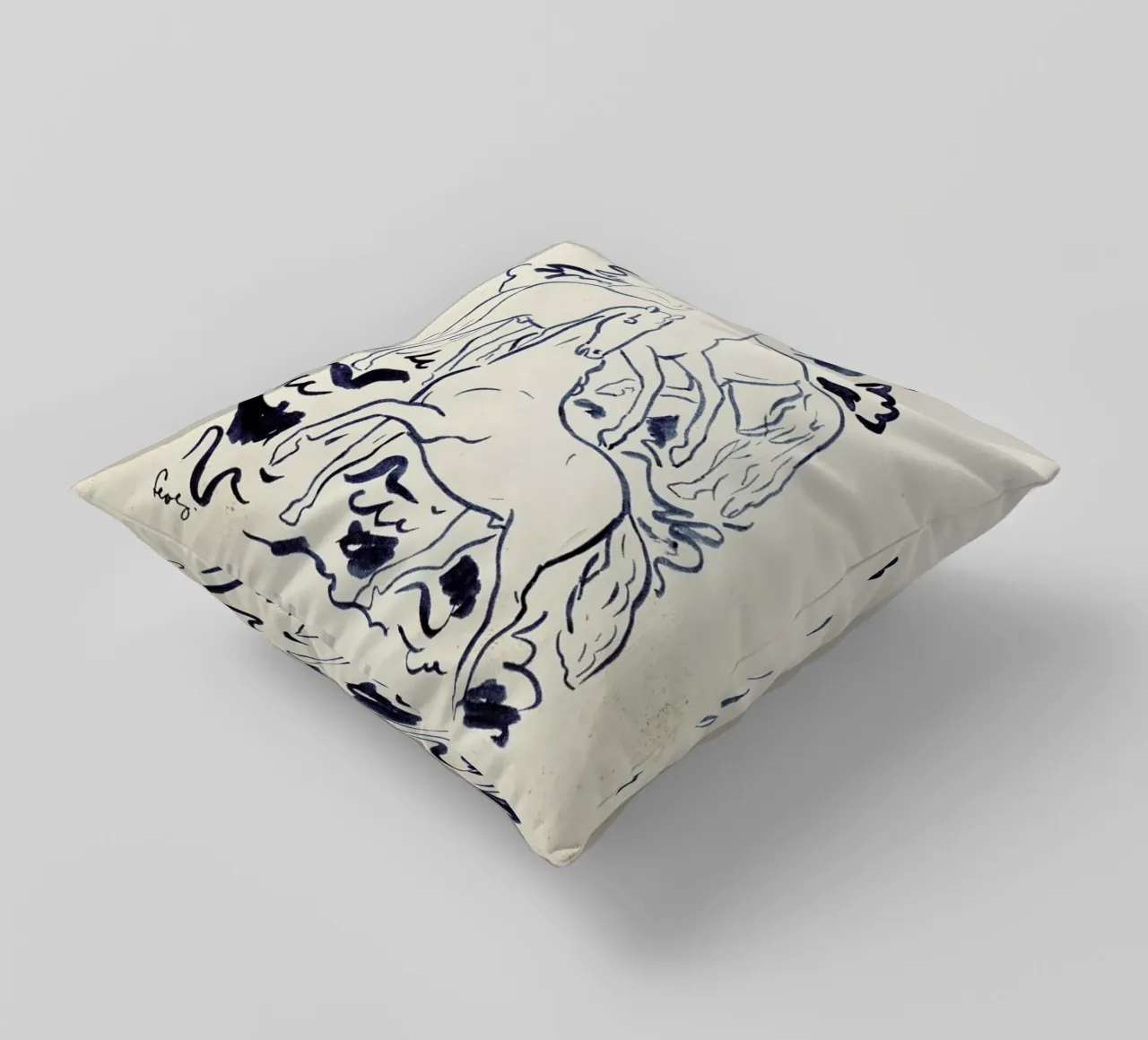 Gestel - Three Horses cuscino da Vintage by JUNIQE