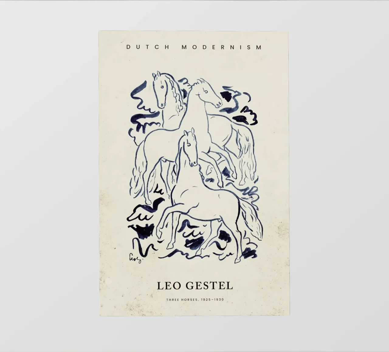 Gestel - Three Horses pellicola backlit da Vintage by JUNIQE