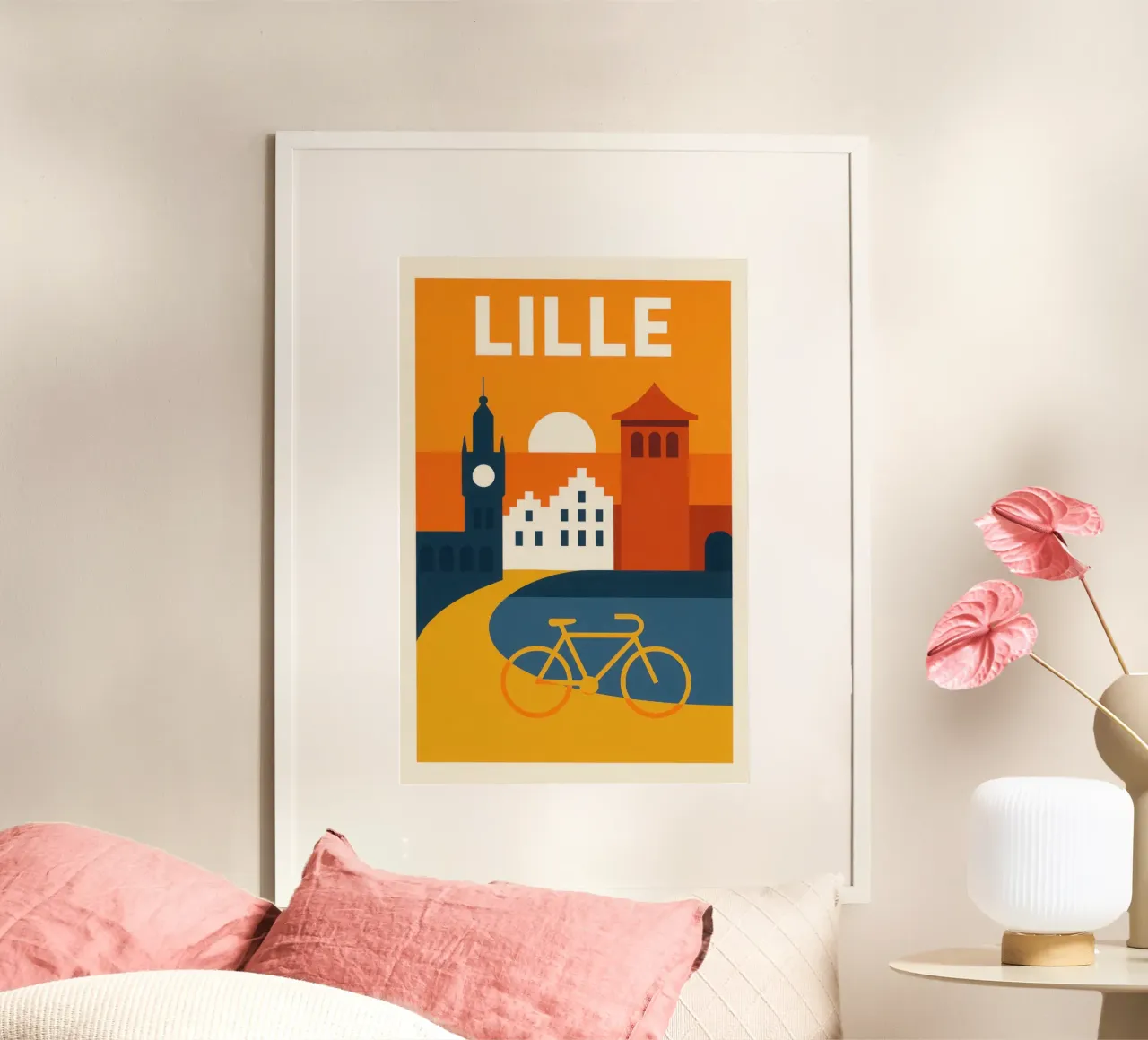 Lille, zwischen nordischem Kopfsteinpflaster und flamboyantem Schlafengehen Poster von JETLAG | affiches voyage