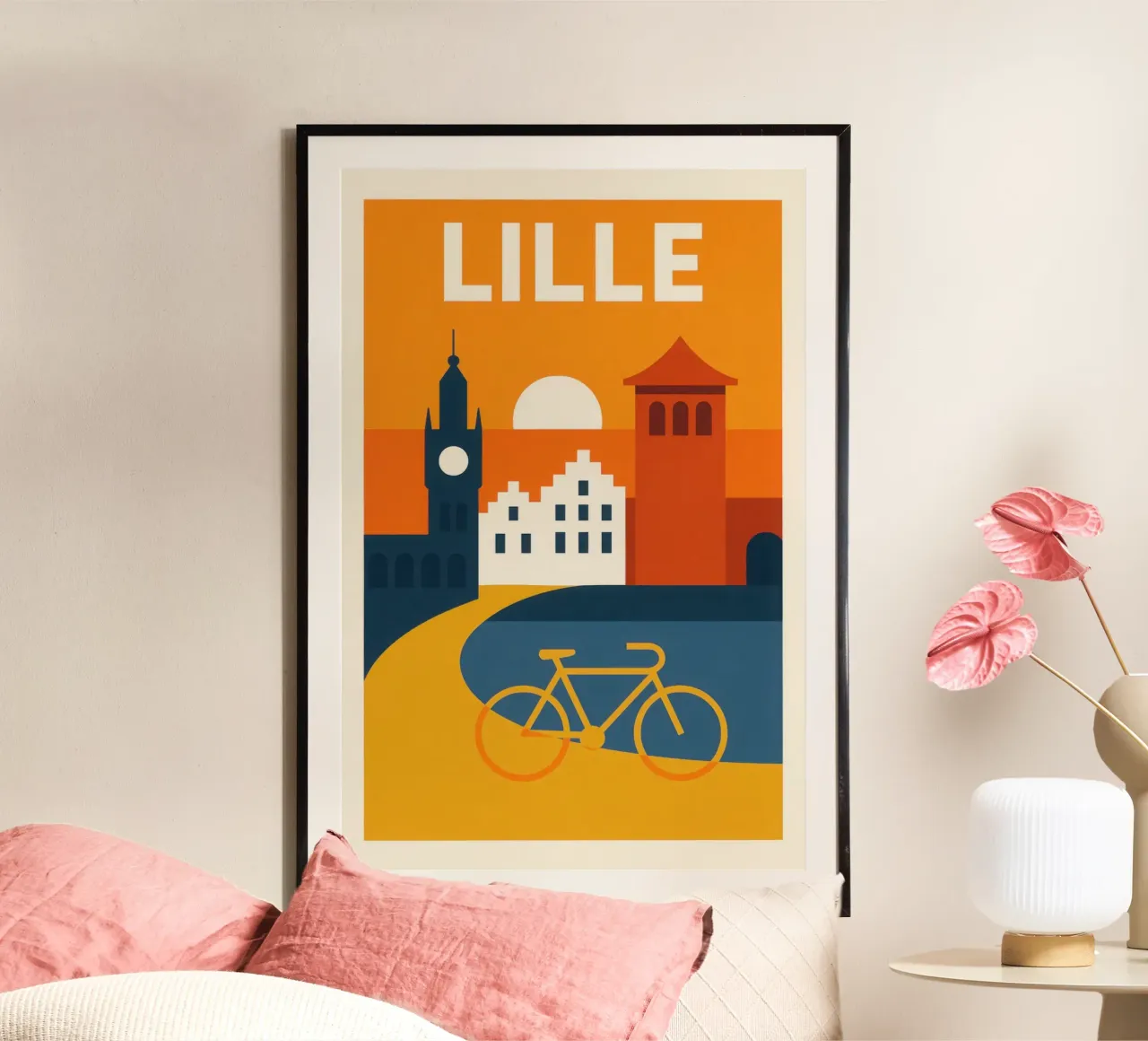 Lille, zwischen nordischem Kopfsteinpflaster und flamboyantem Schlafengehen Poster von JETLAG | affiches voyage