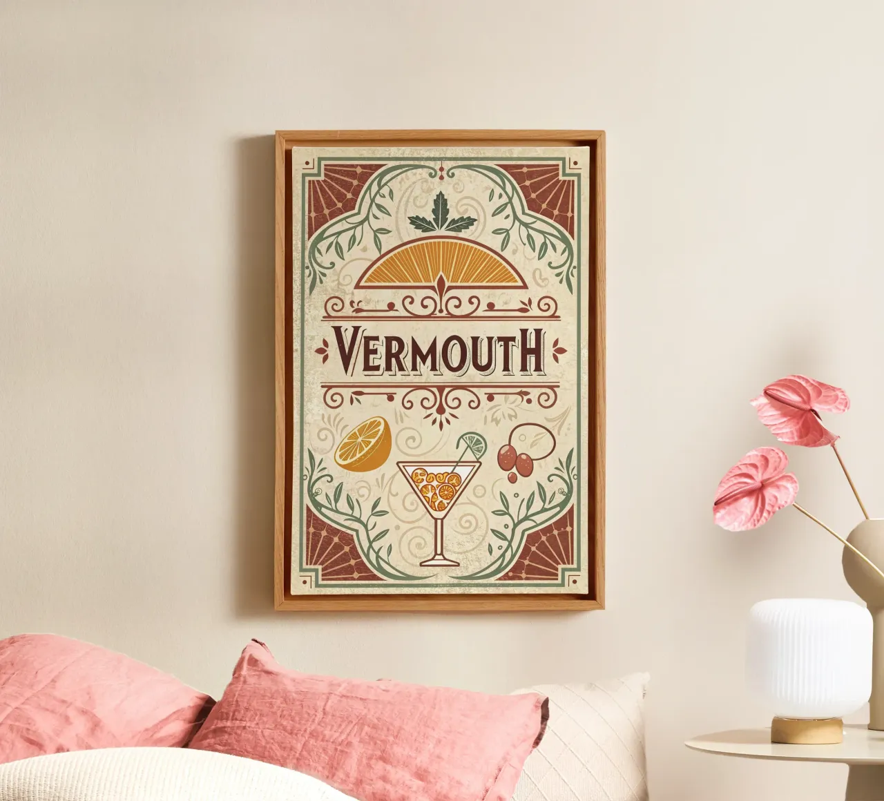 manifesto della mostra del vermouth tela con Cornice a cassetta da 🎁 ARTVI-SHOP