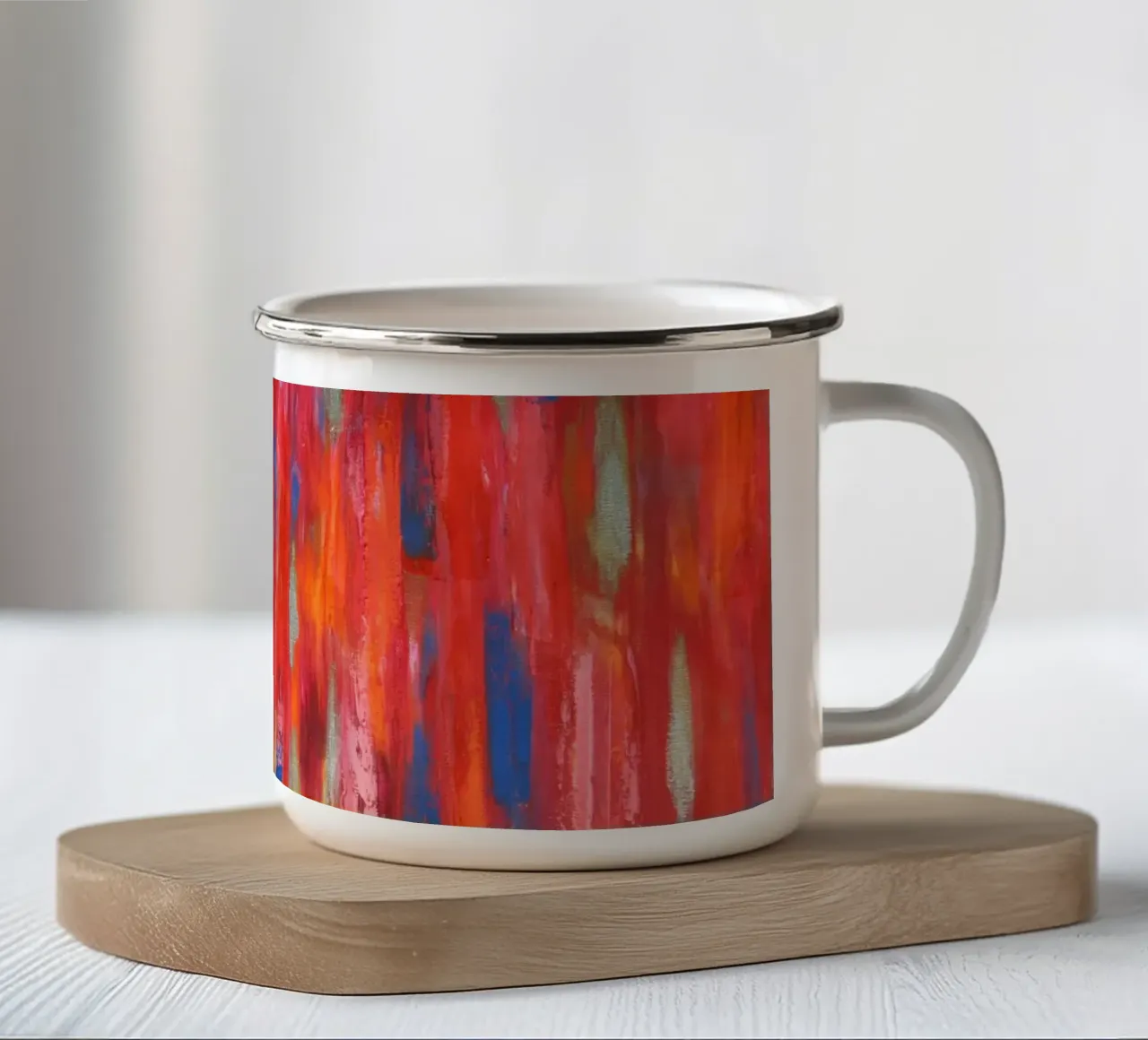 Lebenskraft 1 - Abstrakte Kunst tazza in smalto da Petra Lang