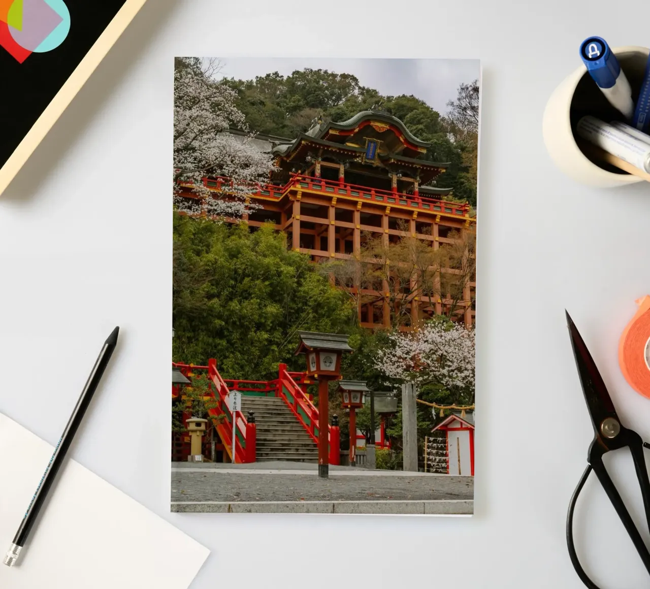 Cherry Blossom Temple in Kyushu, Japan notebook by Marcel Bisig