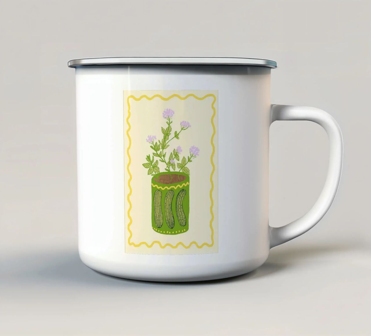 Gurke & Oregano tazza in smalto da Studio Dolci