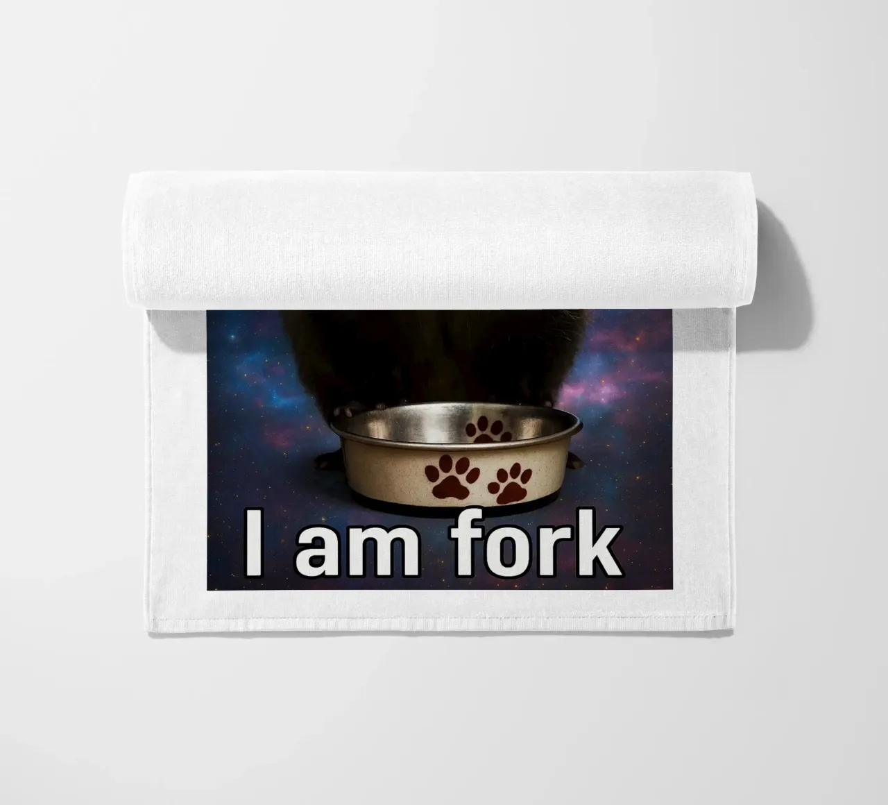 Life is Soup I Am Fork Possum beach towel by the gondals