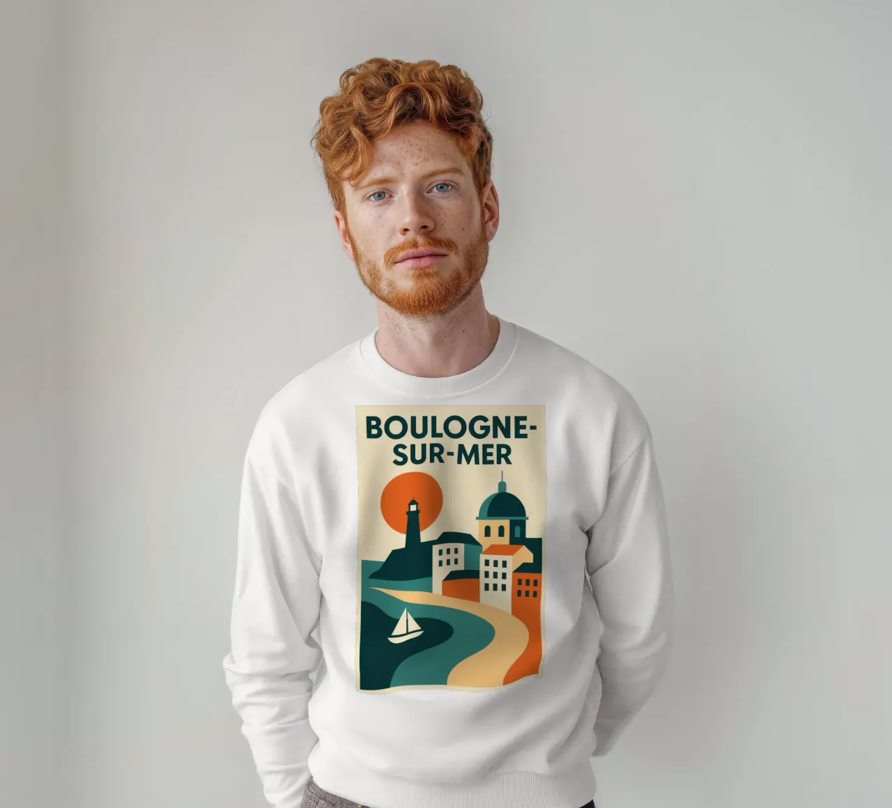 Boulogne-sur-Mer, un faro di luce sulla Costa d'Opale felpa da JETLAG | affiches voyage