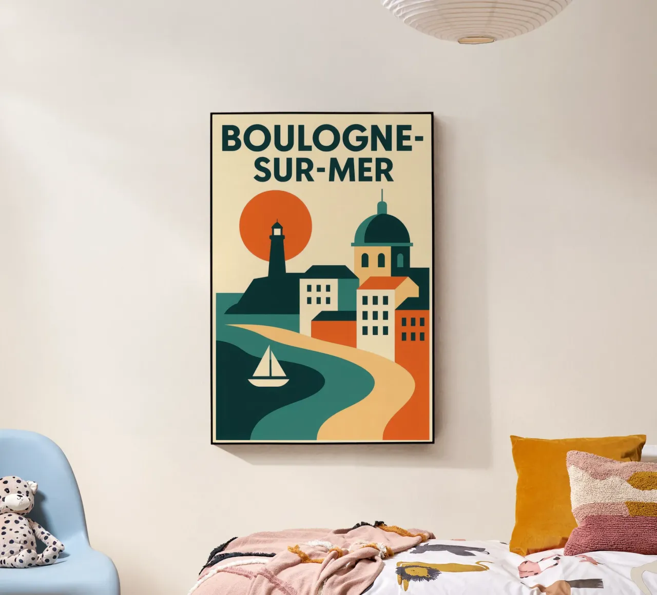 Boulogne-sur-Mer, Leuchtturmlicht an der Opalküste Acryl-Glas von JETLAG | affiches voyage