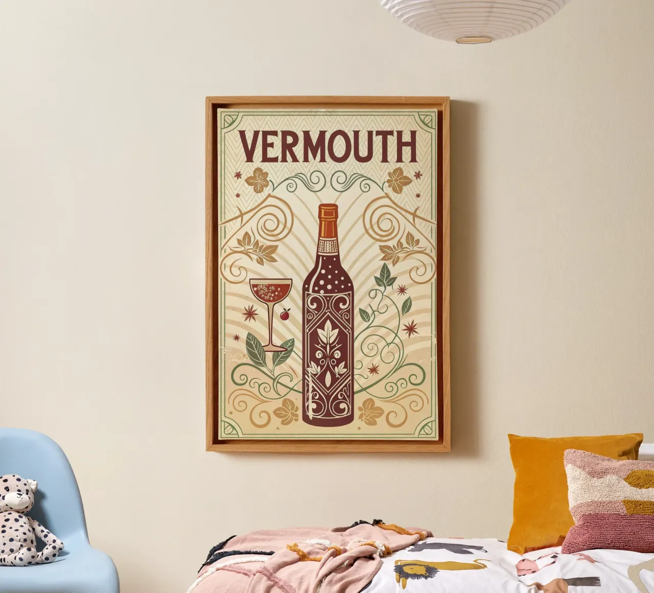 Manifesto della mostra Vermouth tela con Cornice a cassetta da 🎁 ARTVI-SHOP