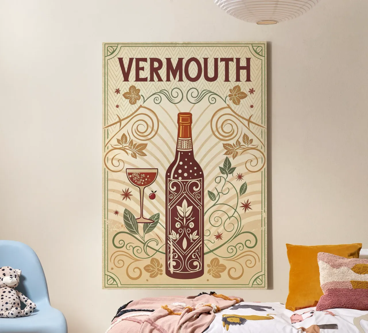 Manifesto della mostra Vermouth tela con Cornice a cassetta da 🎁 ARTVI-SHOP