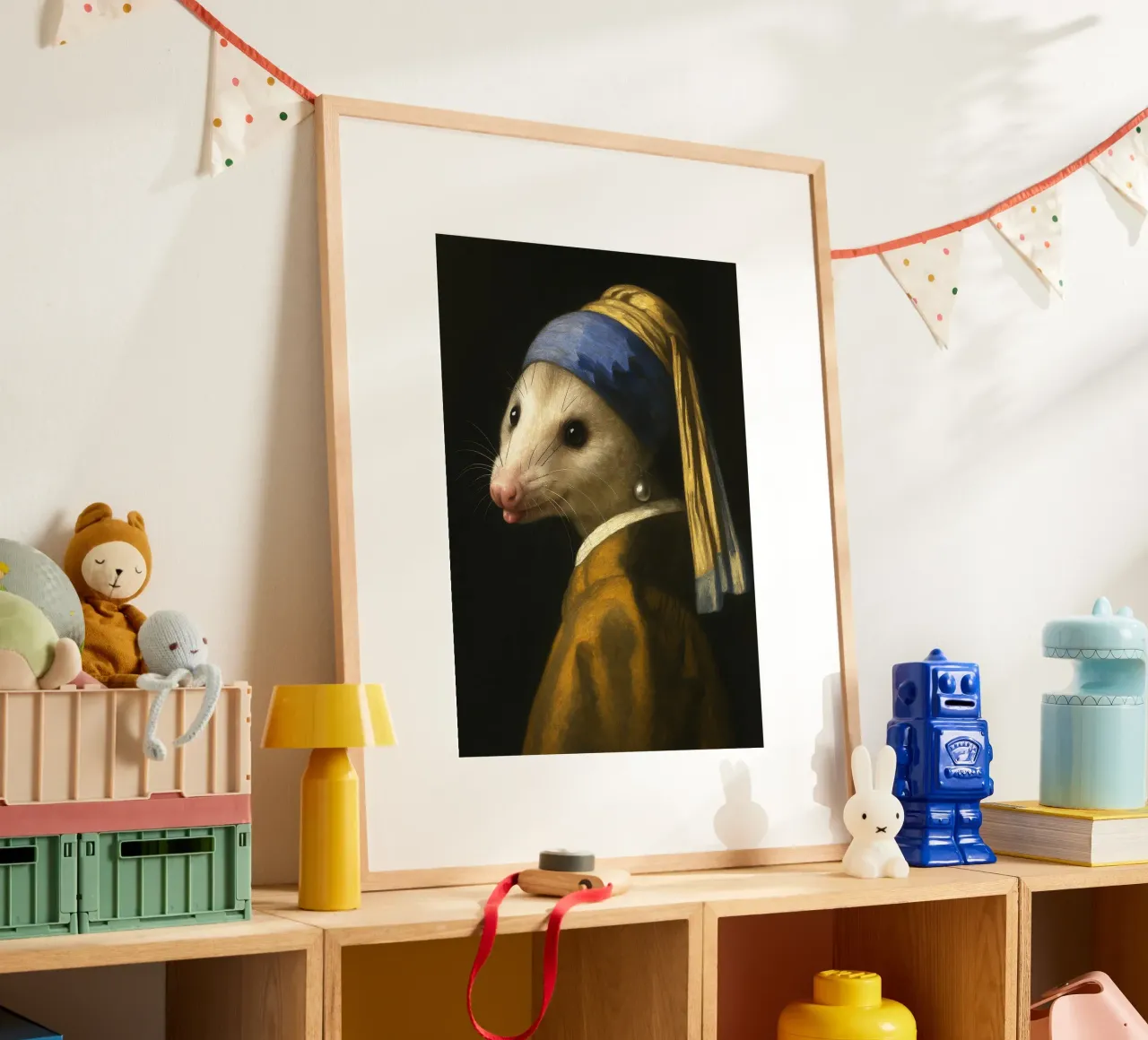 Opossum mit Perlenohrring Poster von the gondals