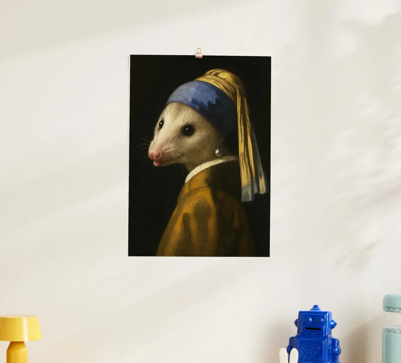 Opossum mit Perlenohrring Poster von the gondals