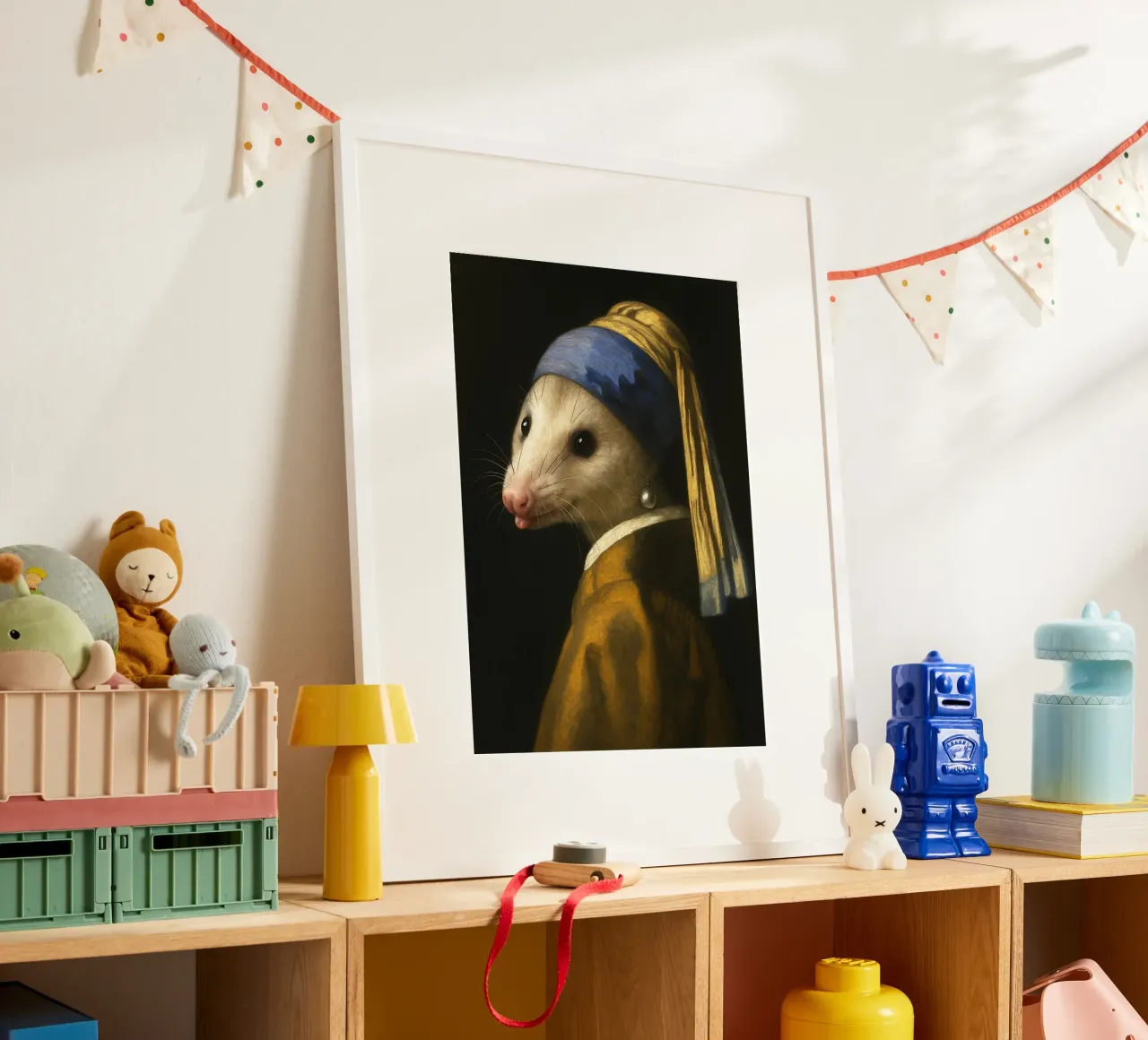 Opossum mit Perlenohrring Poster von the gondals