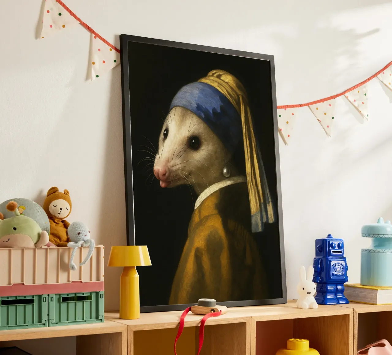 Opossum mit Perlenohrring Poster von the gondals