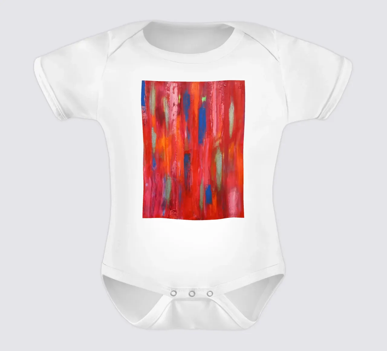 Vitaliteit 2 - Abstracte kunst babyrompertje korte mouwen van Petra Lang