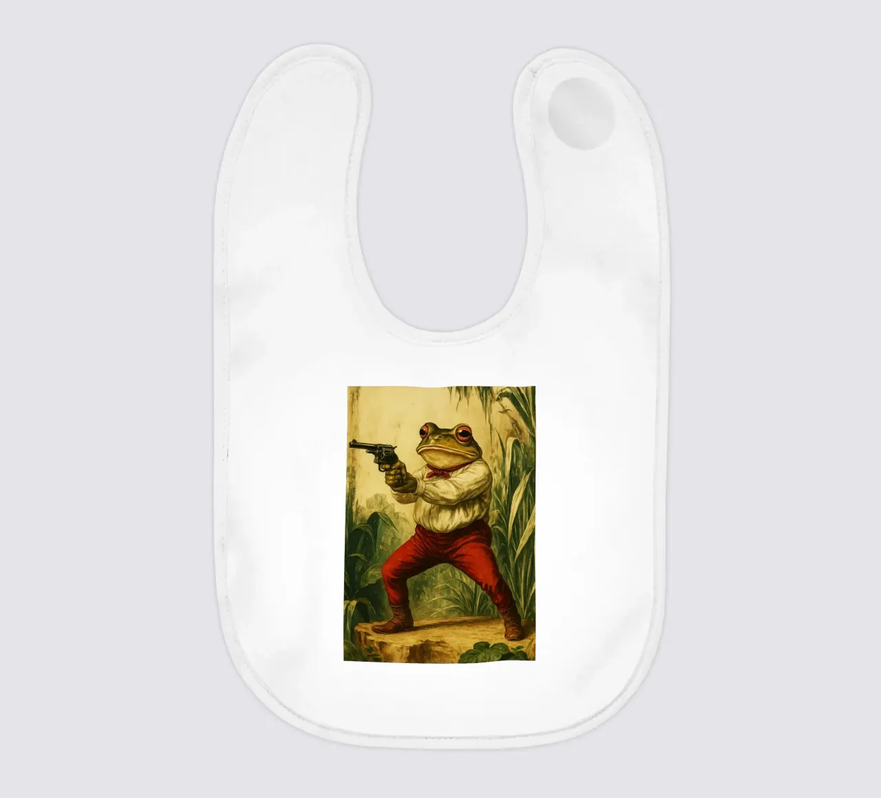 Design artistico della rana fuorilegge bavaglino da the gondals