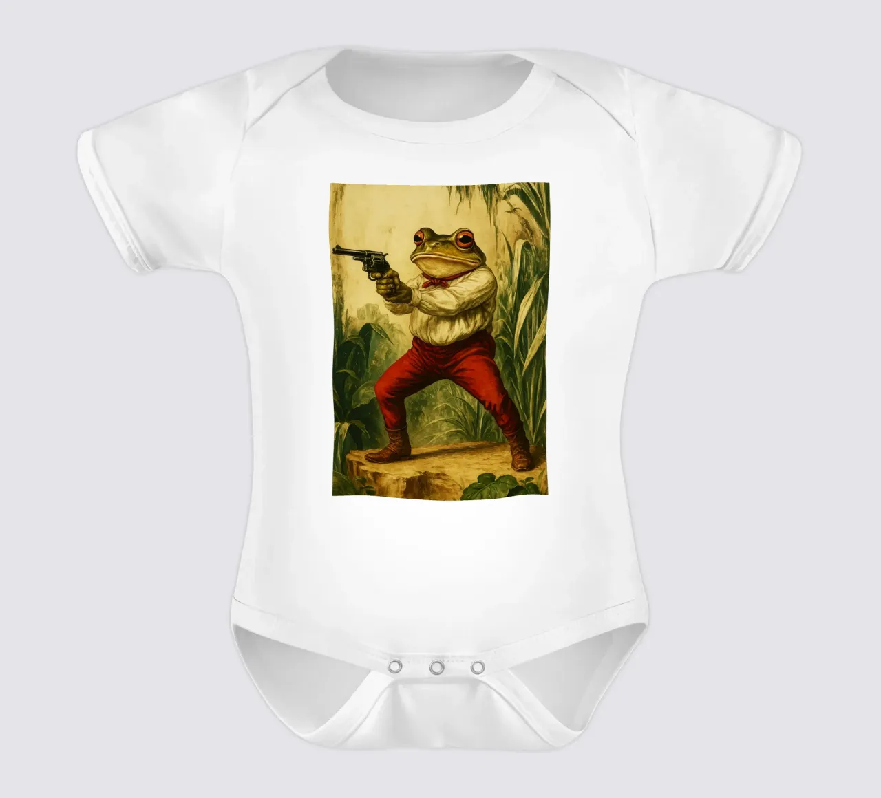 Design artistico della rana fuorilegge body neonato maniche corte da the gondals