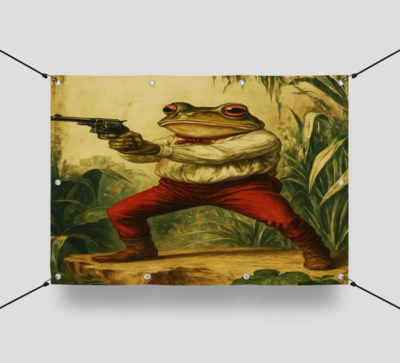Design artistico della rana fuorilegge telo in pvc da the gondals
