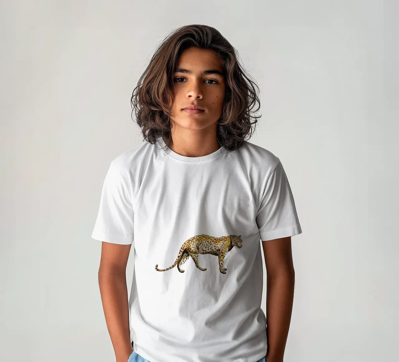 Leopard kinder t-shirt van Femke Zwaan