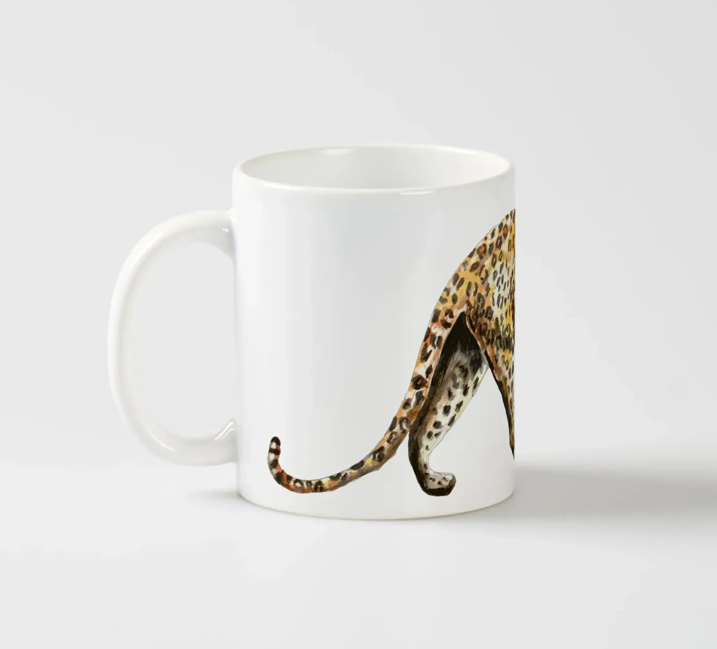 Leopard ceramic mug by Femke Zwaan