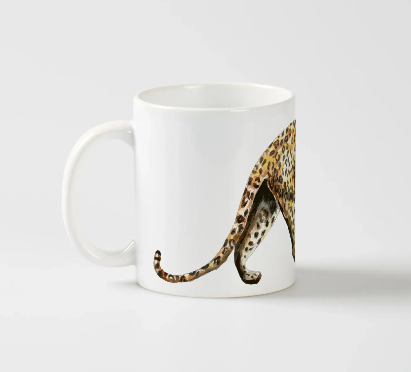 Leopard keramische mok van Femke Zwaan