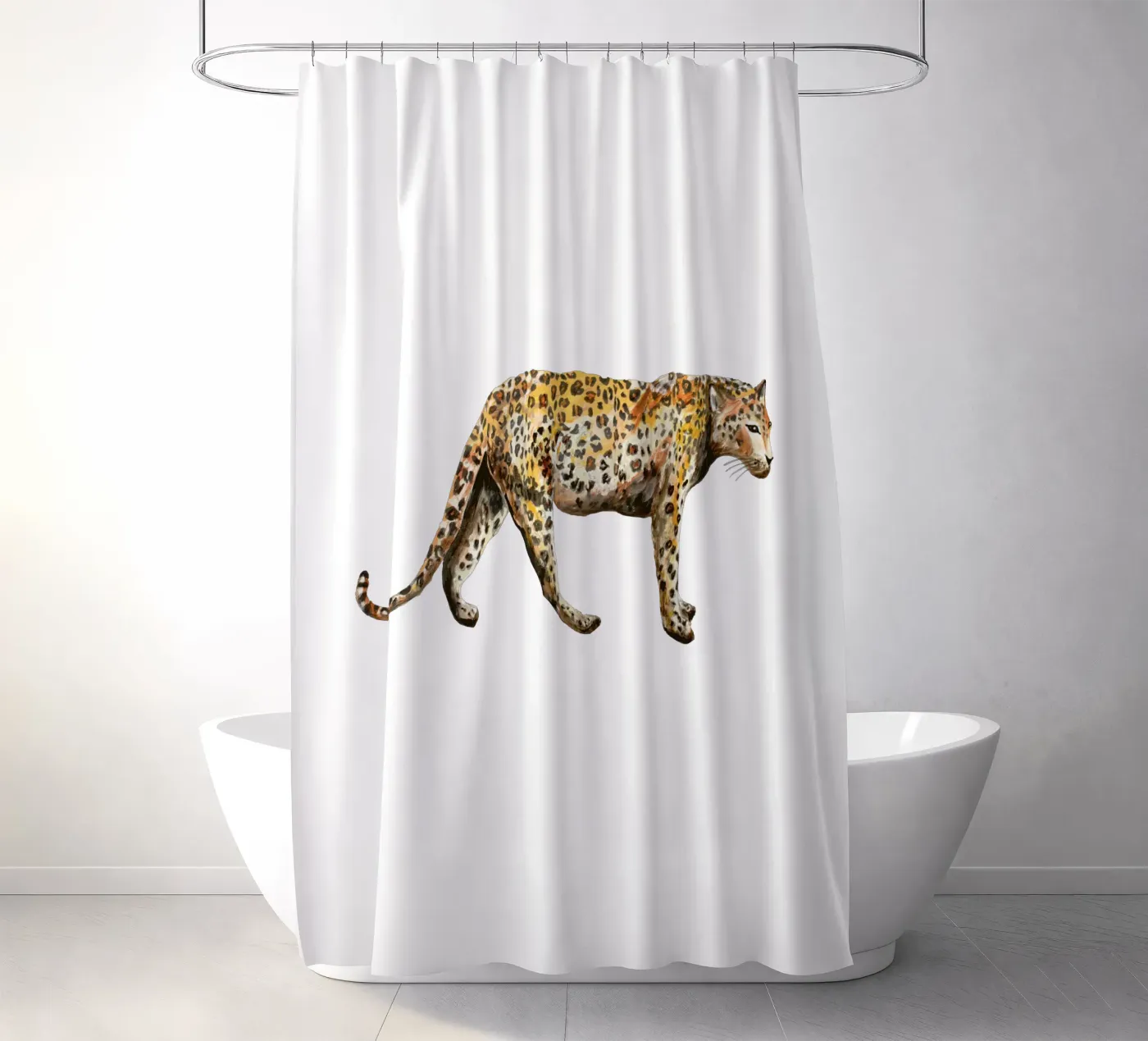 Leopard Duschvorhang von Femke Zwaan