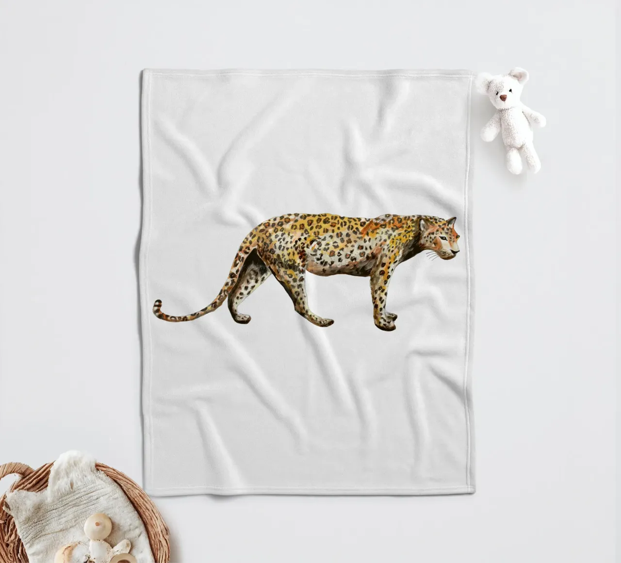 Leopard Fleecedecke von Femke Zwaan