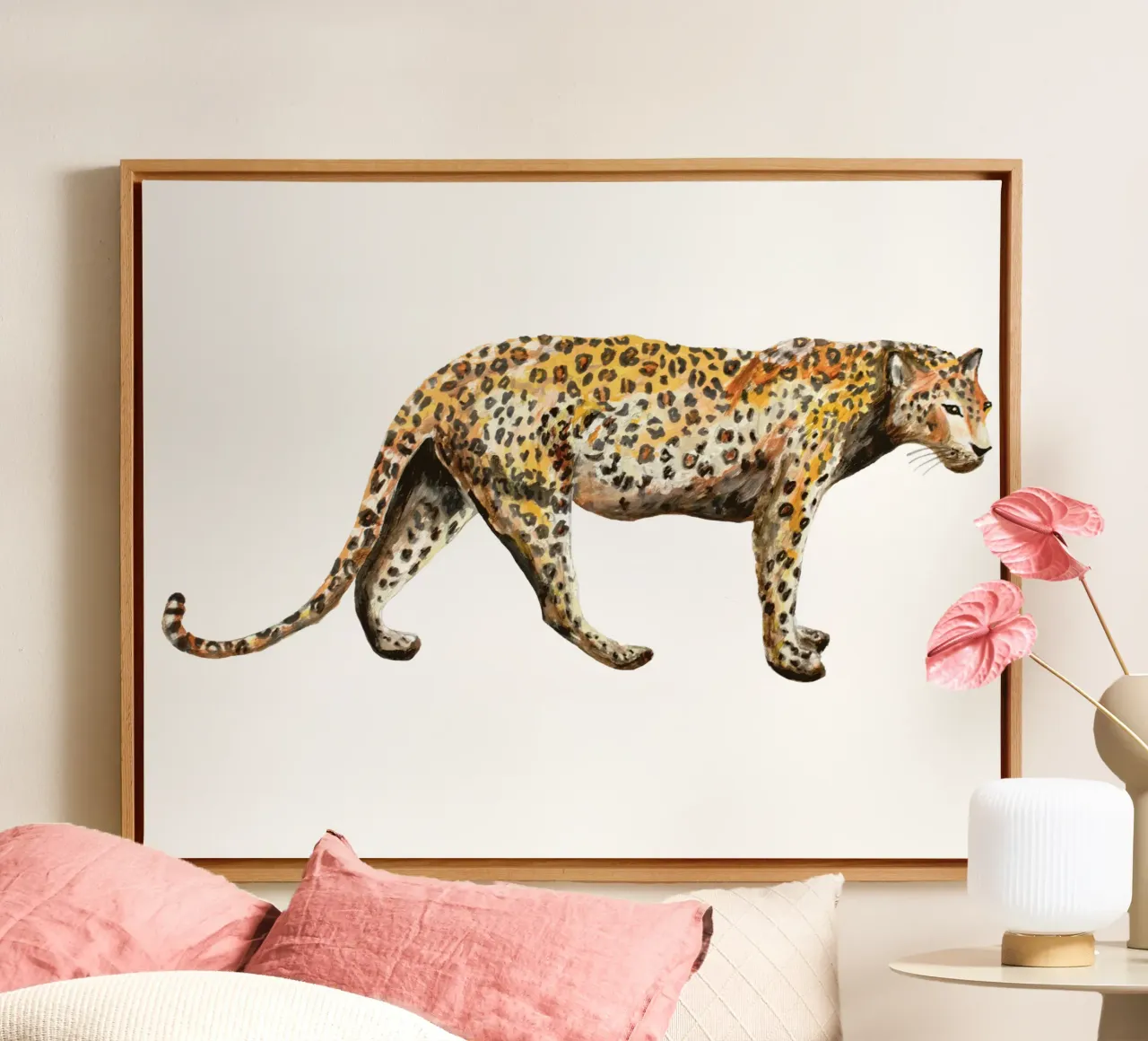 Leopard canvas by Femke Zwaan