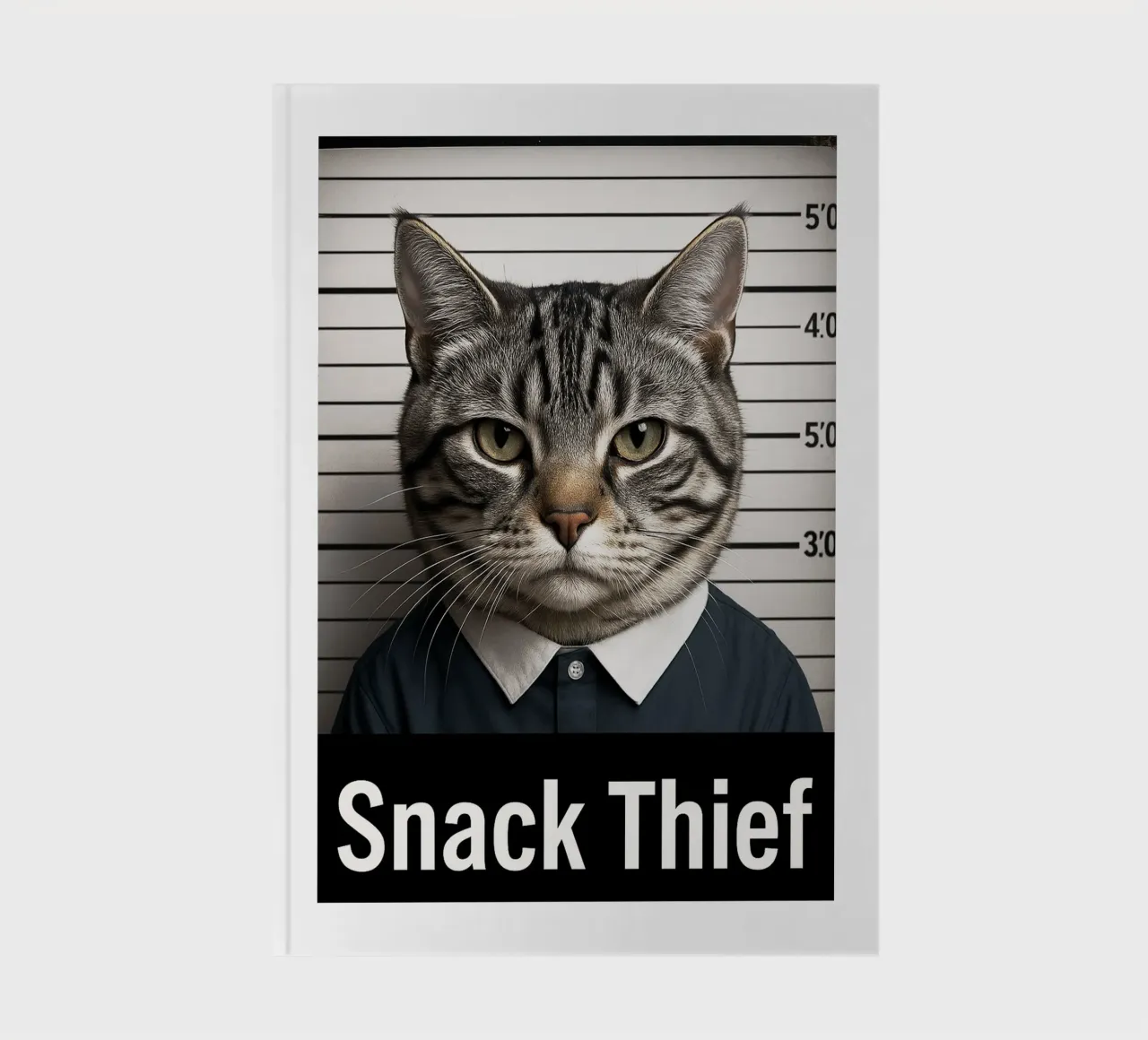 Snack Thief Cat art design notebook by the gondals