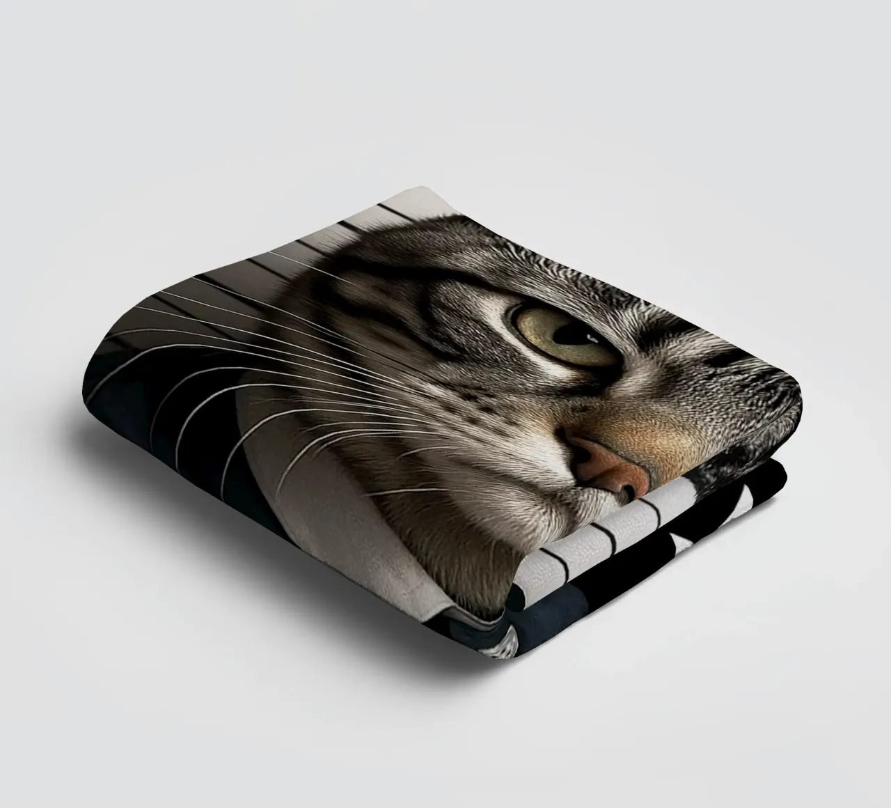 Snack Thief Cat art design towel by the gondals