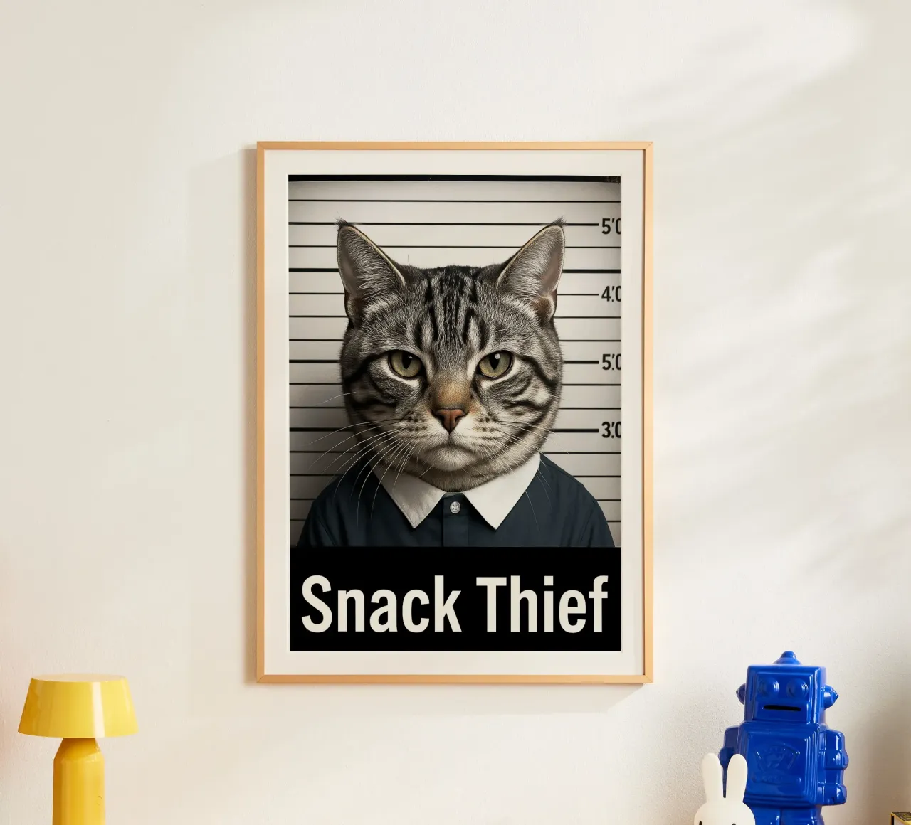 Design artistico del gatto ladro di snack poster da the gondals