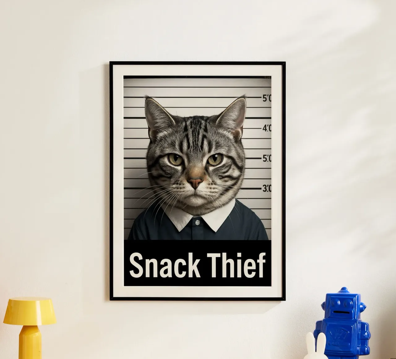 Design artistico del gatto ladro di snack poster da the gondals