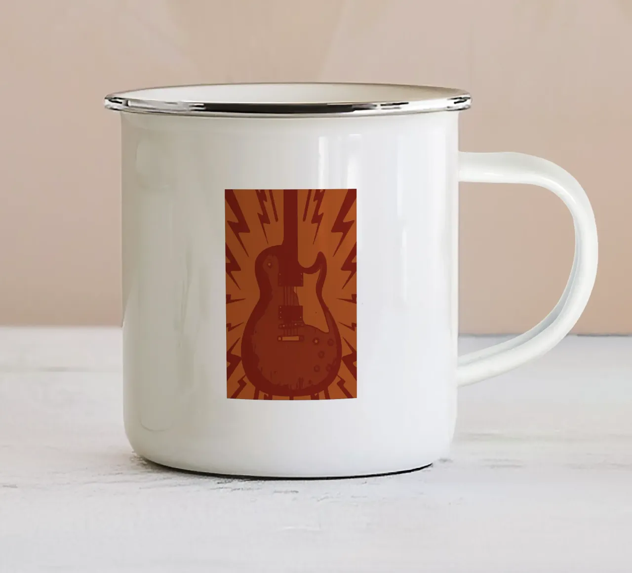 Chitarra rock tazza in smalto da MUSIC EDITION