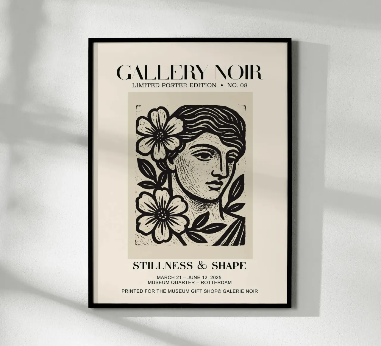 Gallery Noir No 08 poster con telaio in alluminio da treechild