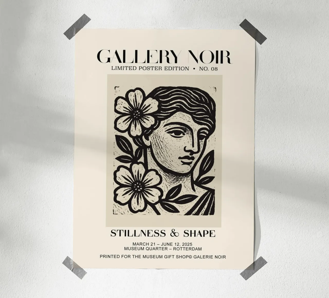 Gallery Noir No 08 poster con telaio in alluminio da treechild