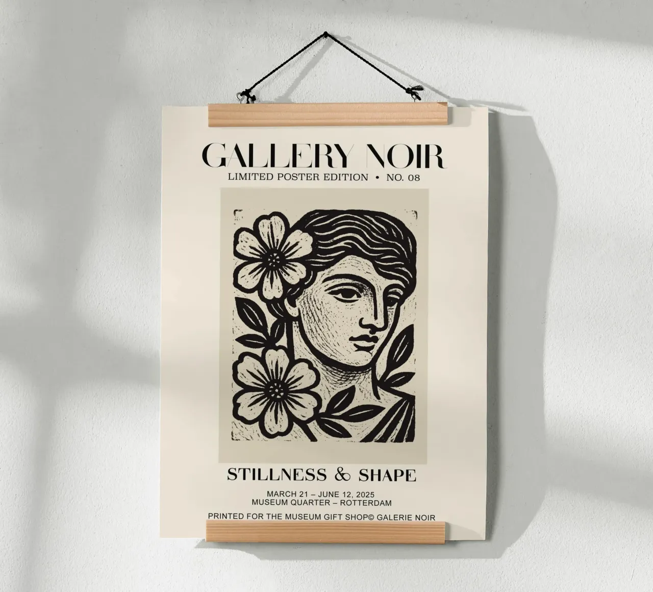 Gallery Noir No 08 poster con telaio in alluminio da treechild