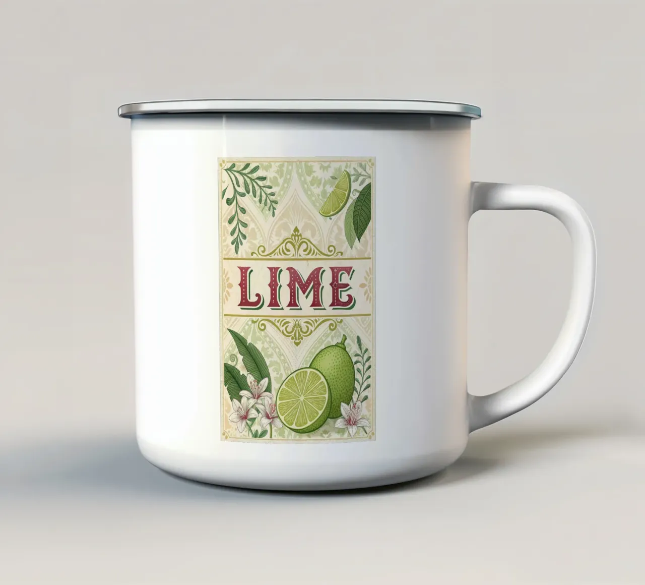 Manifesto della mostra della bevanda rinfrescante Lima tazza in smalto da 🎁 ARTVI-SHOP