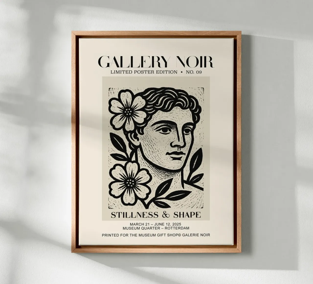 Gallery Noir No 09 tela con Cornice a cassetta da treechild