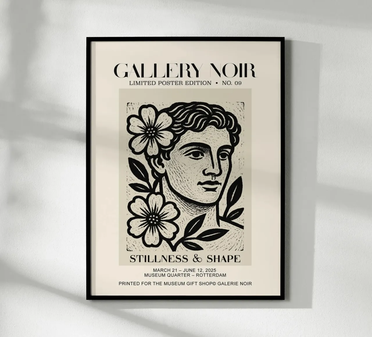 Gallery Noir No 09 poster con telaio in alluminio da treechild