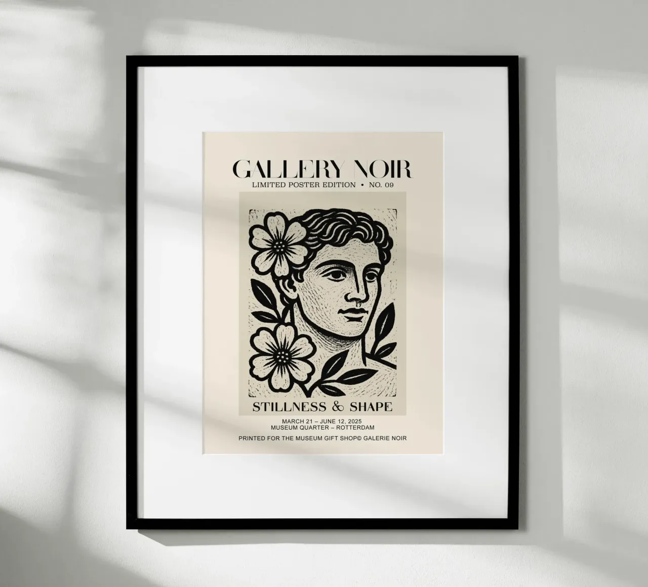 Gallery Noir No 09 poster con telaio in alluminio da treechild